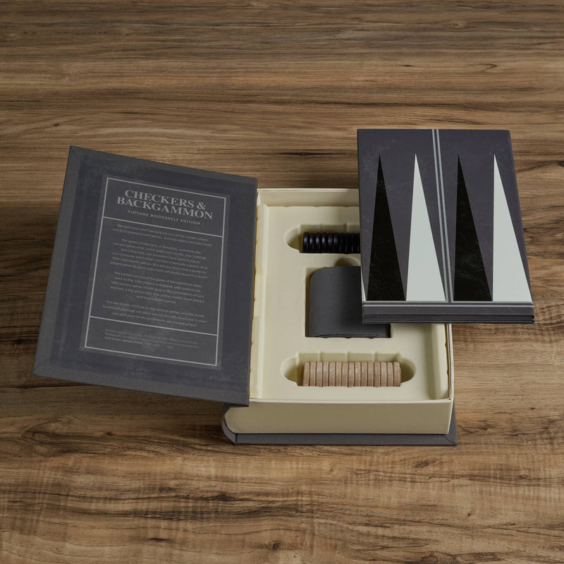 Checker & Backgammon | Vintage Bookshelf Edition Games WS Game Company  Paper Skyscraper Gift Shop Charlotte