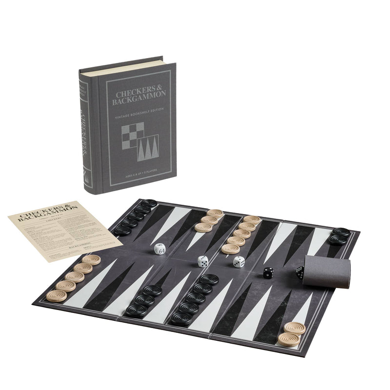 Checker & Backgammon | Vintage Bookshelf Edition Games WS Game Company  Paper Skyscraper Gift Shop Charlotte