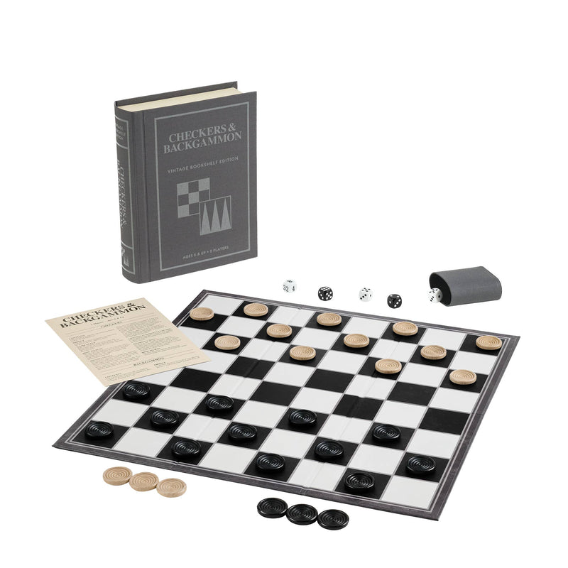 Checker & Backgammon | Vintage Bookshelf Edition Games WS Game Company  Paper Skyscraper Gift Shop Charlotte