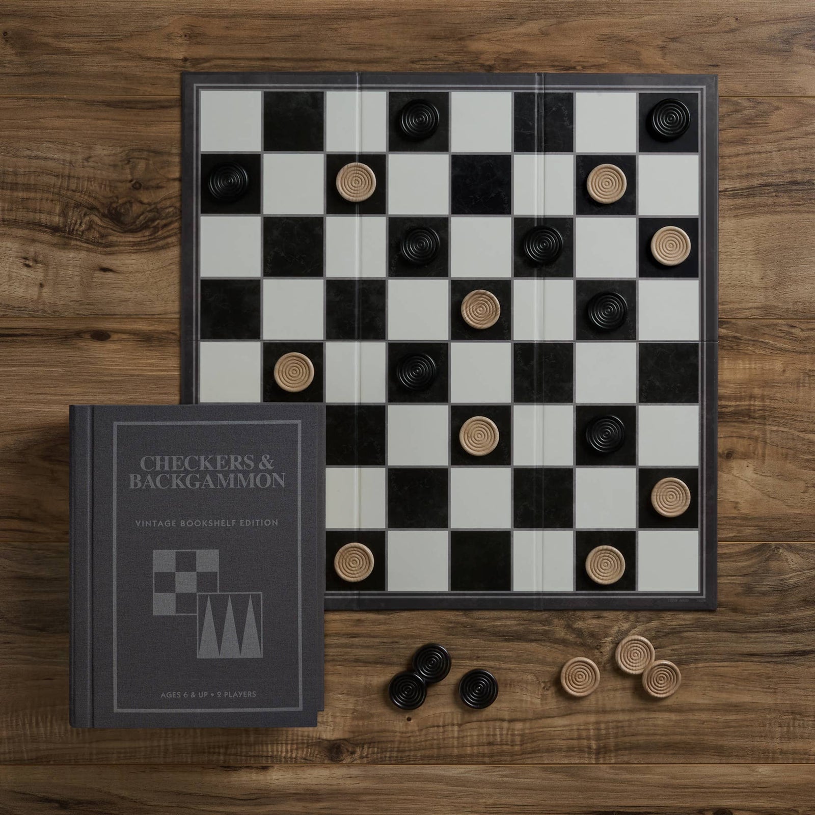 Checker & Backgammon | Vintage Bookshelf Edition Games WS Game Company  Paper Skyscraper Gift Shop Charlotte