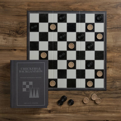 Checker & Backgammon | Vintage Bookshelf Edition Games WS Game Company  Paper Skyscraper Gift Shop Charlotte