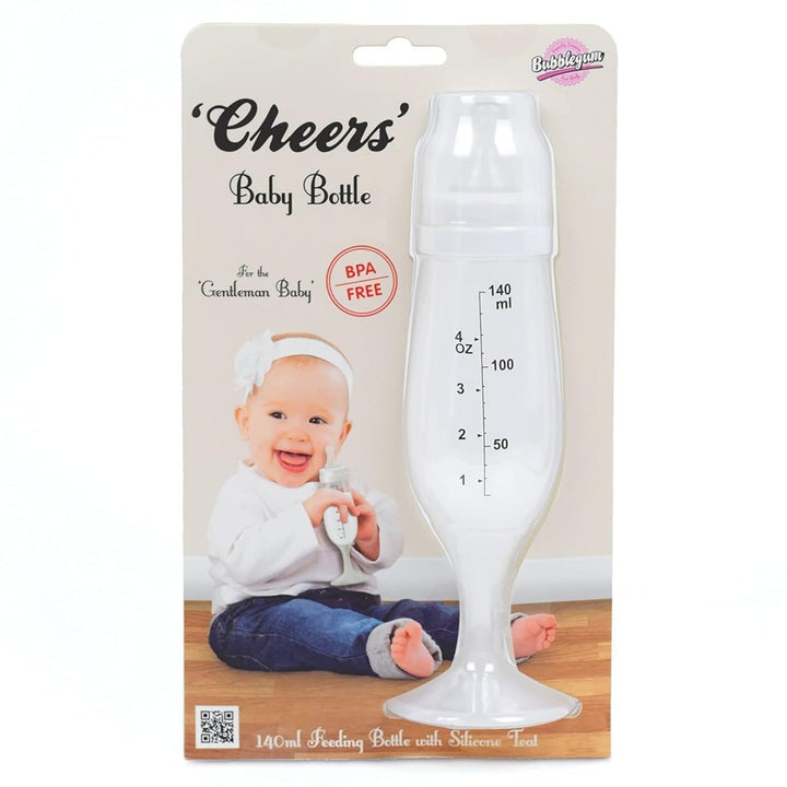 Cheers Baby Bottle | Champagne Flute Jokes & Novelty Bubblegum Stuff Paper Skyscraper Gift Shop Charlotte