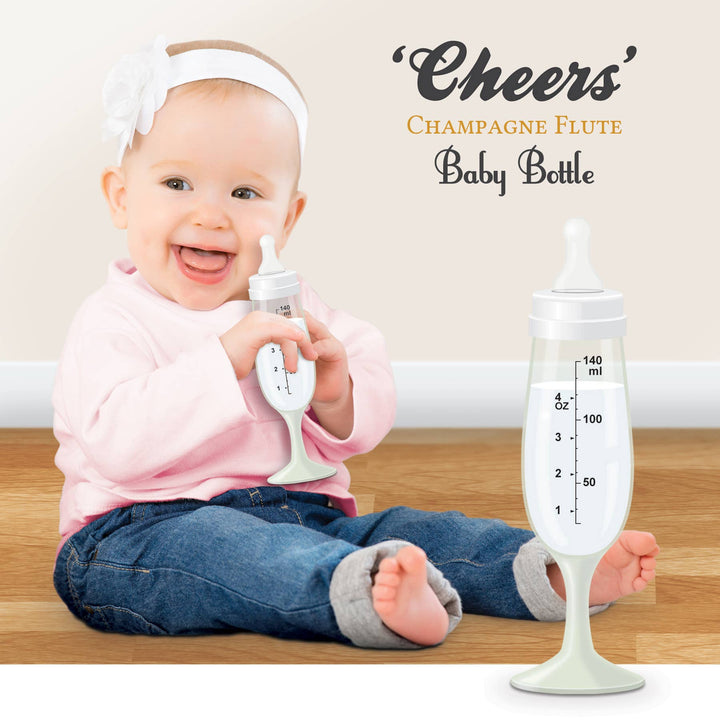 Cheers Baby Bottle | Champagne Flute Jokes & Novelty Bubblegum Stuff Paper Skyscraper Gift Shop Charlotte