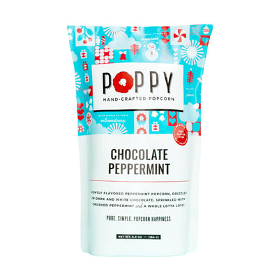 Chocolate Peppermint Popcorn Food & Beverages Poppy Hand-Crafted Popcorn Paper Skyscraper Gift Shop Charlotte