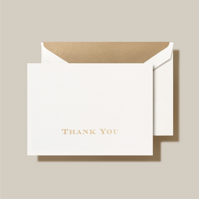 Gold Thank You Notecards