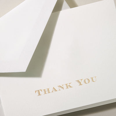 Gold Thank You Notecards