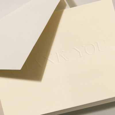 Boxed Thankyou Ivory Embossed