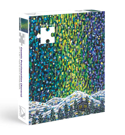 500 Piece Jigsaw Puzzle | Cosmic Proclamation Holiday Allport Editions  Paper Skyscraper Gift Shop Charlotte