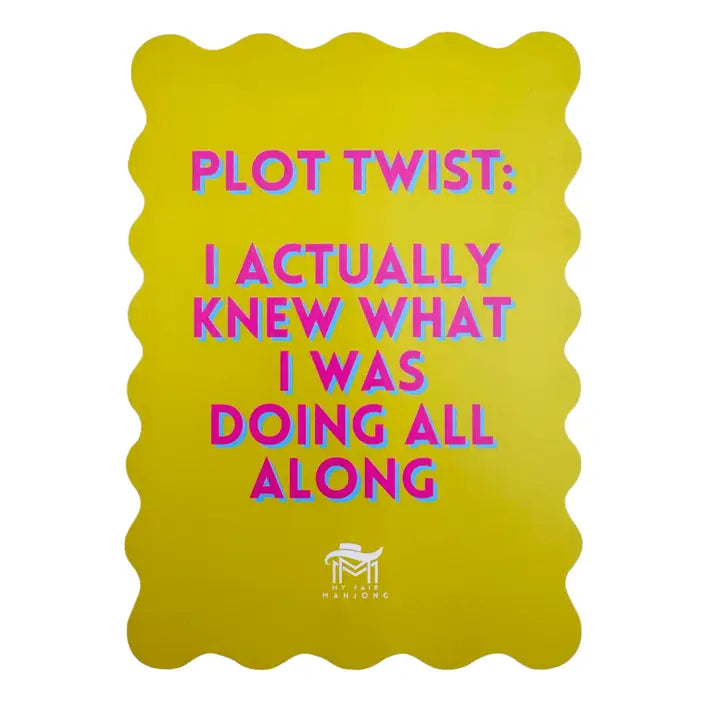 Mahjong Shuffle Card- 01- YELLOW- PLOT TWIST
