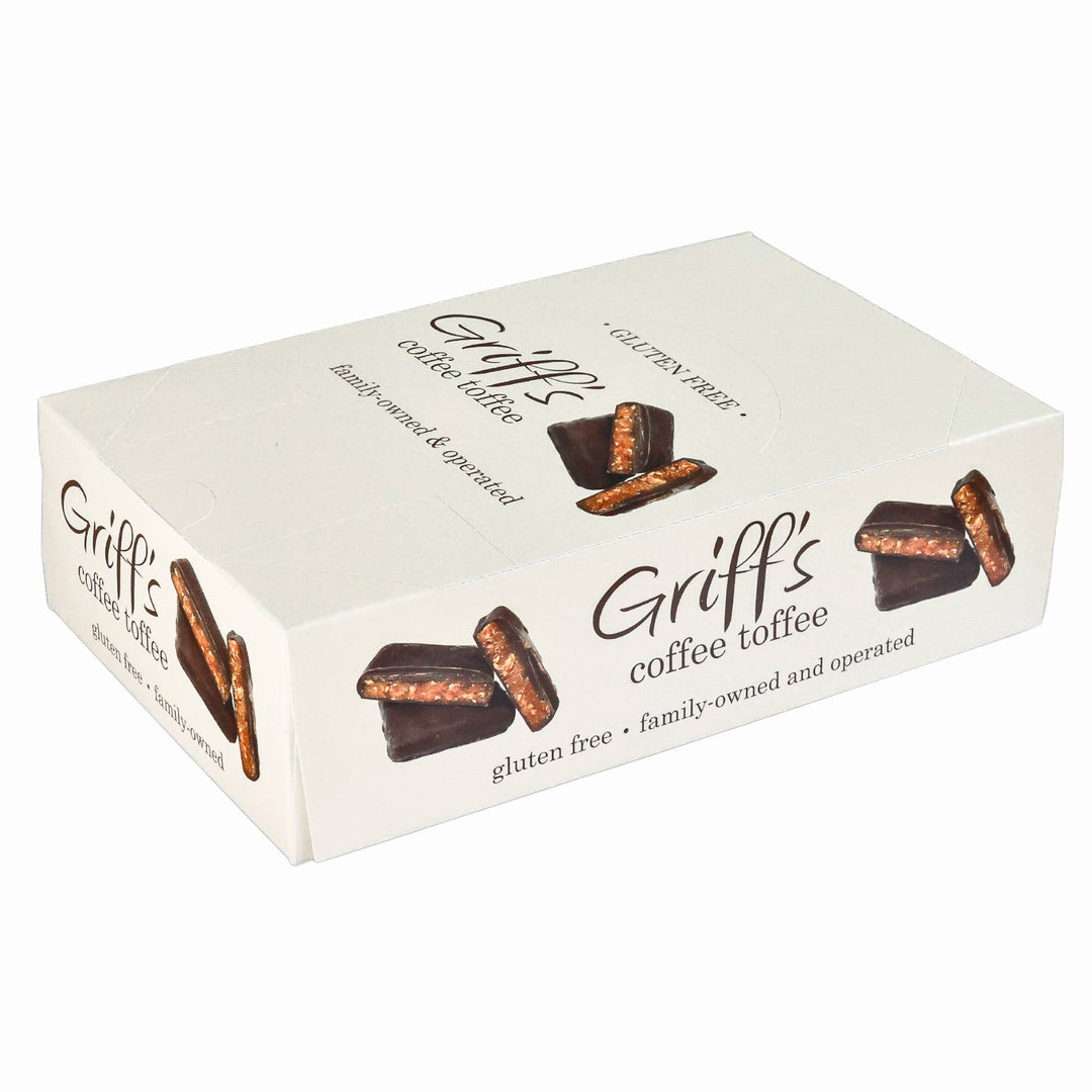 Griff's Coffee Toffee Dark Chocolate Toffee | 1oz Candy & Chocolate Griff's Toffee Paper Skyscraper Gift Shop Charlotte