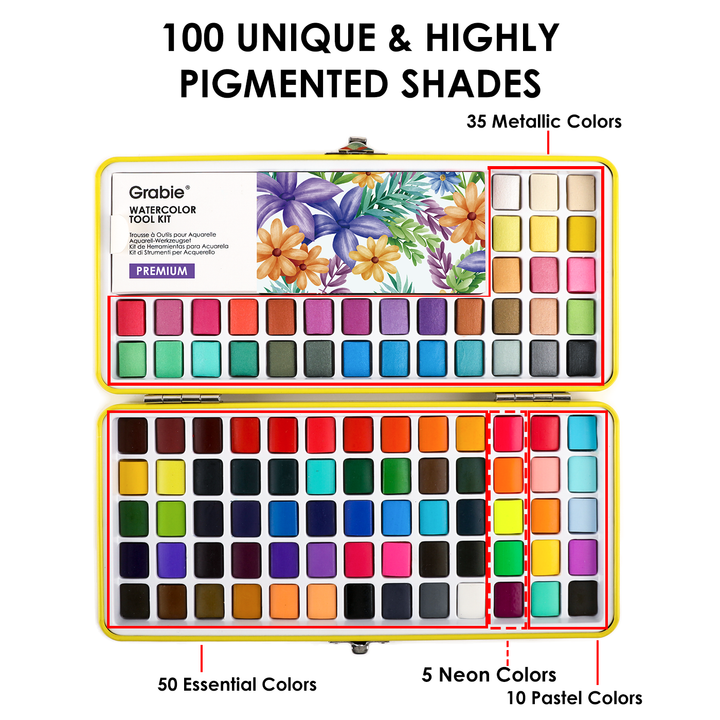 Grabie All-In-One Premium Watercolor Set of 100