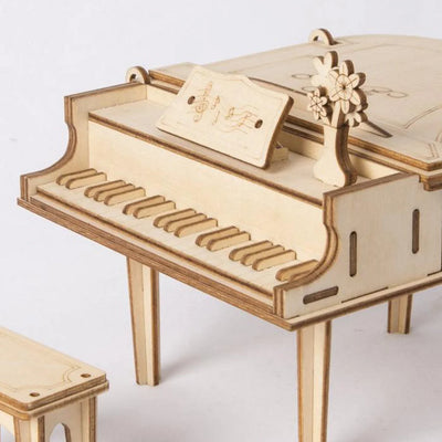 Grand Piano Wooden Puzzle Arts & Crafts Robotime  Paper Skyscraper Gift Shop Charlotte