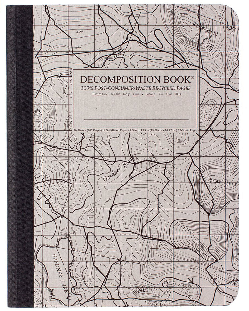 Decomposition Book Topographical Map Lg Notebooks Michael Roger Press  Paper Skyscraper Gift Shop Charlotte