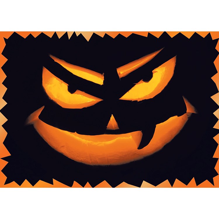 Carved Pumpkin Face Greeting Card