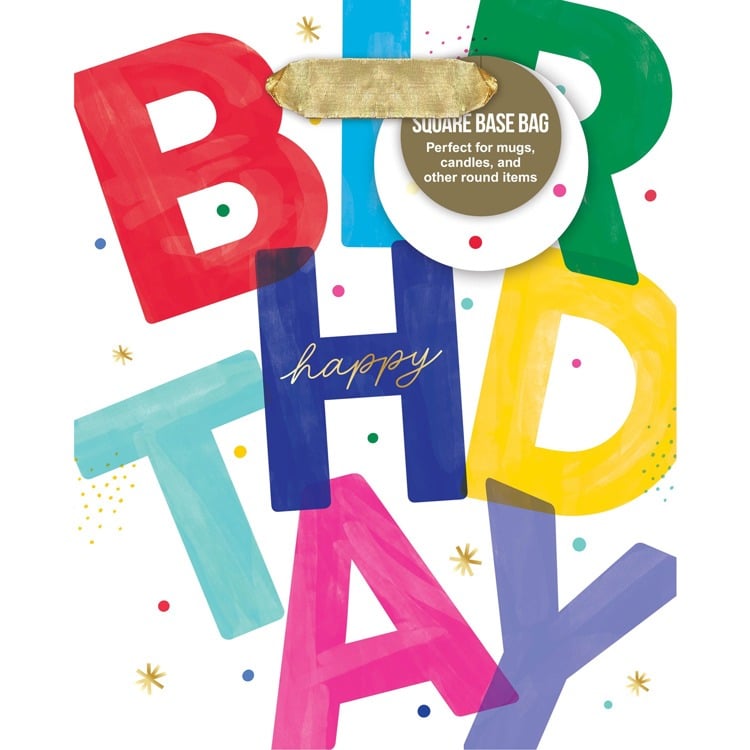 Birthday Block Small Square Tote Bag
