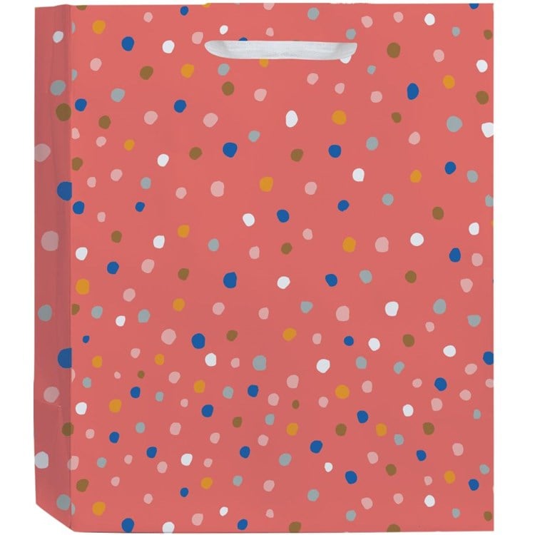 Citrus Floral-Dots Medium Tote Bag