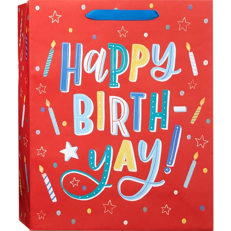 Happy BirthYay Large Tote Bag