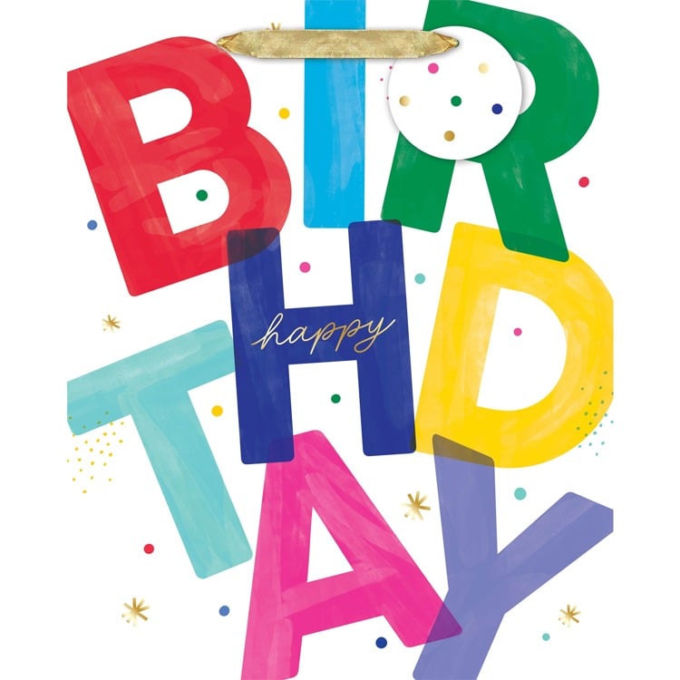 Birthday Block Large Tote Bag