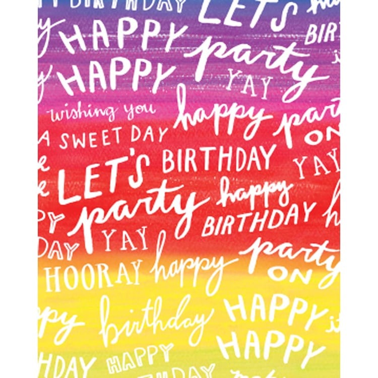 Rainbow Happy Birthday Tissue Paper