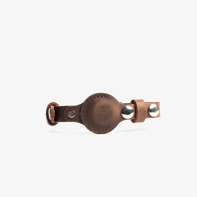 Leather AirTag Dog Collar: Large (for 17.25"-21" neck) / Cinnamon Pets Rustico  Paper Skyscraper Gift Shop Charlotte