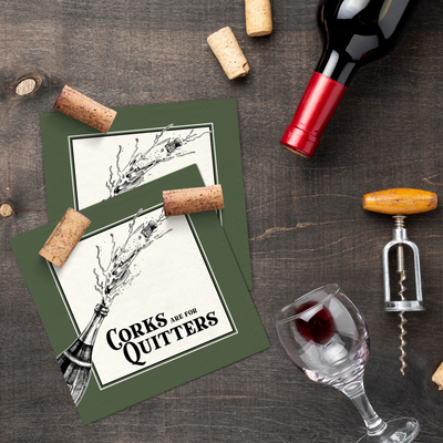 Corks Are For Quitters | Funny Napkins  Twisted Wares  Paper Skyscraper Gift Shop Charlotte