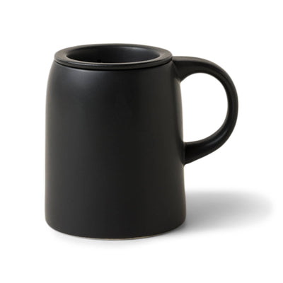 Ceramic Tea Infuser Mug - Reactive Glaze Black, 11 oz  Good Citizen Coffee  Paper Skyscraper Gift Shop Charlotte