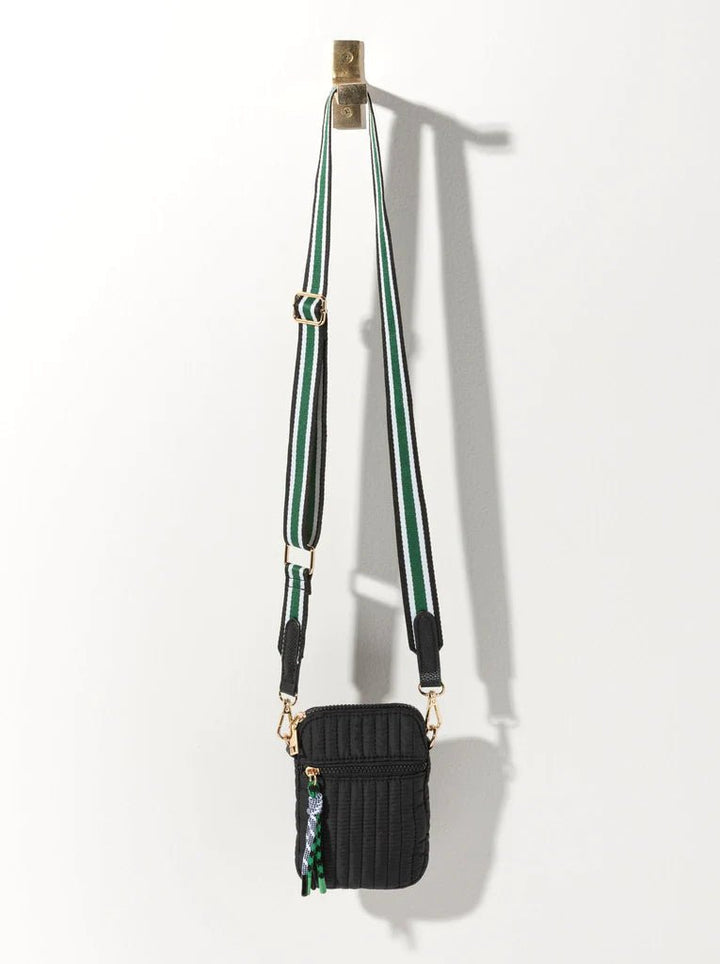 Ezra Quilted Nylon Phone Holder Bag | Black Apparel & Accessories - Handbags & Purses Shiraleah Paper Skyscraper Gift Shop Charlotte