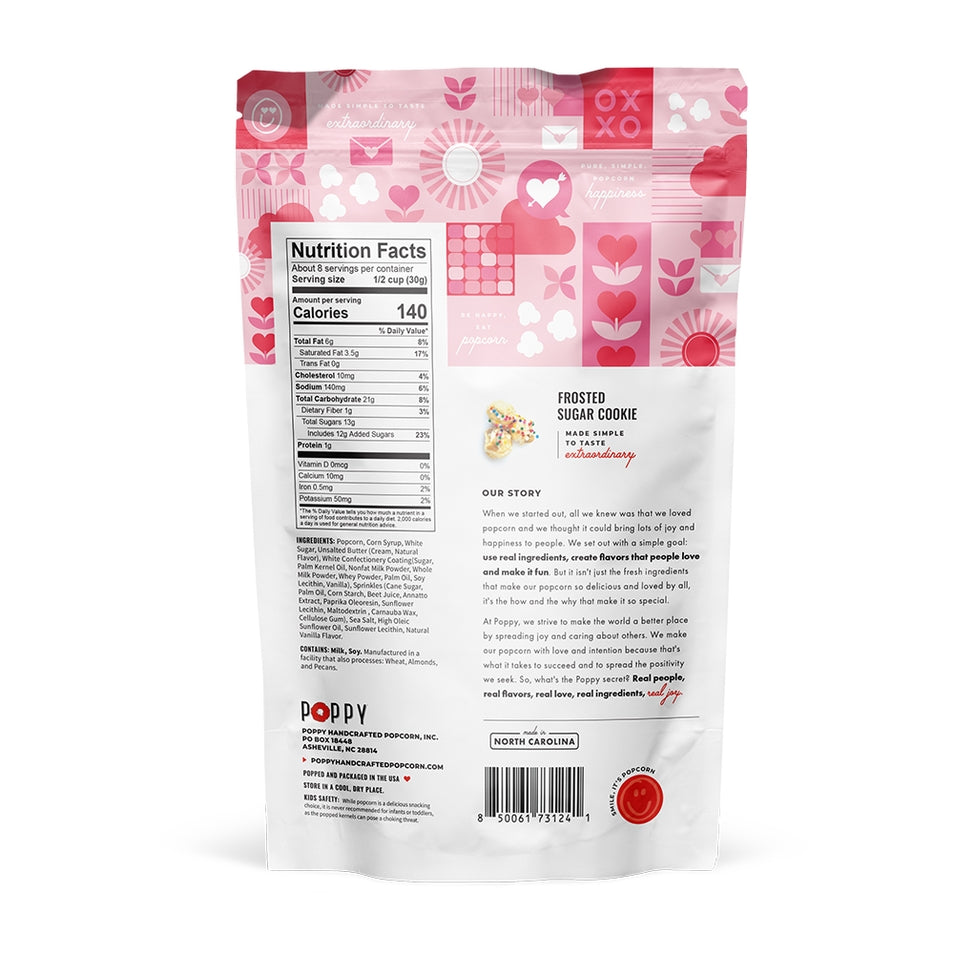 Poppy Handcrafted Popcorn | Frosted Sugar Cookie - 8.5oz