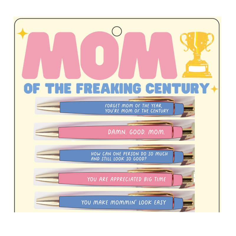 Mom Of The Freaking Century Pen Set (mothers day, gift)  FUN CLUB  Paper Skyscraper Gift Shop Charlotte
