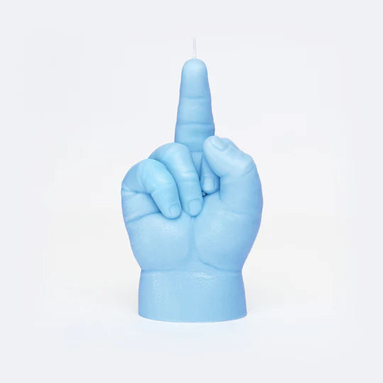 Baby Gesture Middle Finger Candle | Blue Baby 54 Celsius  Paper Skyscraper Gift Shop Charlotte