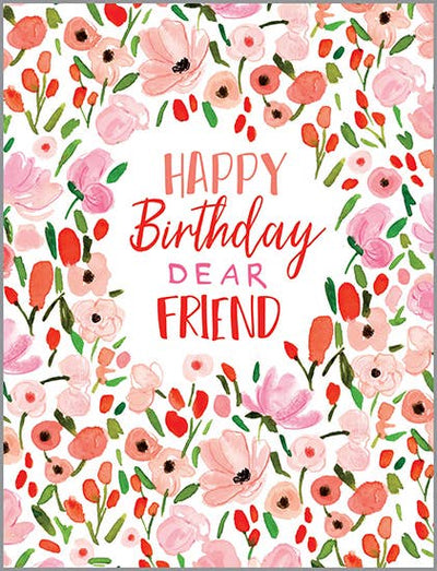 Birthday Greeting Card - Sweet Pink Flowers  GINA B DESIGNS  Paper Skyscraper Gift Shop Charlotte