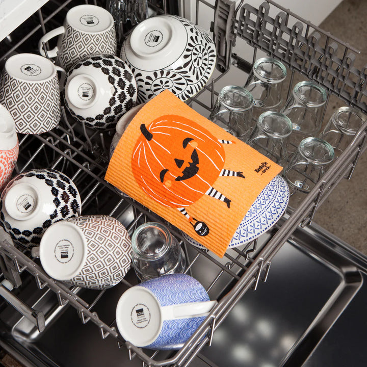 Boo Crew Pumpkin Swedish Sponge Cloth Kitchen Accessories Danica Studio (Now Designs)  Paper Skyscraper Gift Shop Charlotte