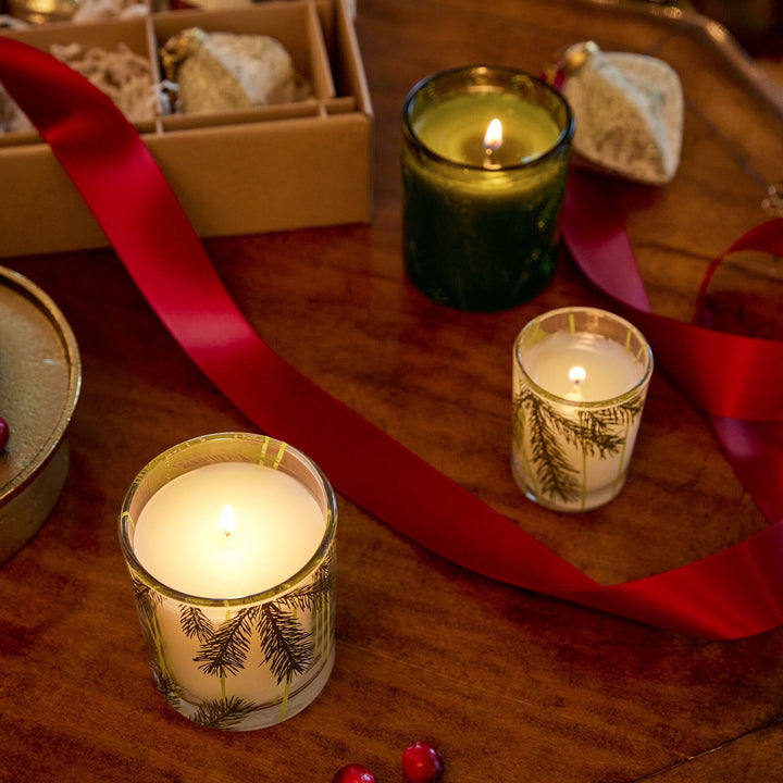 Frasier Fir Heritage Pine Needle Votive Candle Candles Thymes Paper Skyscraper Gift Shop Charlotte