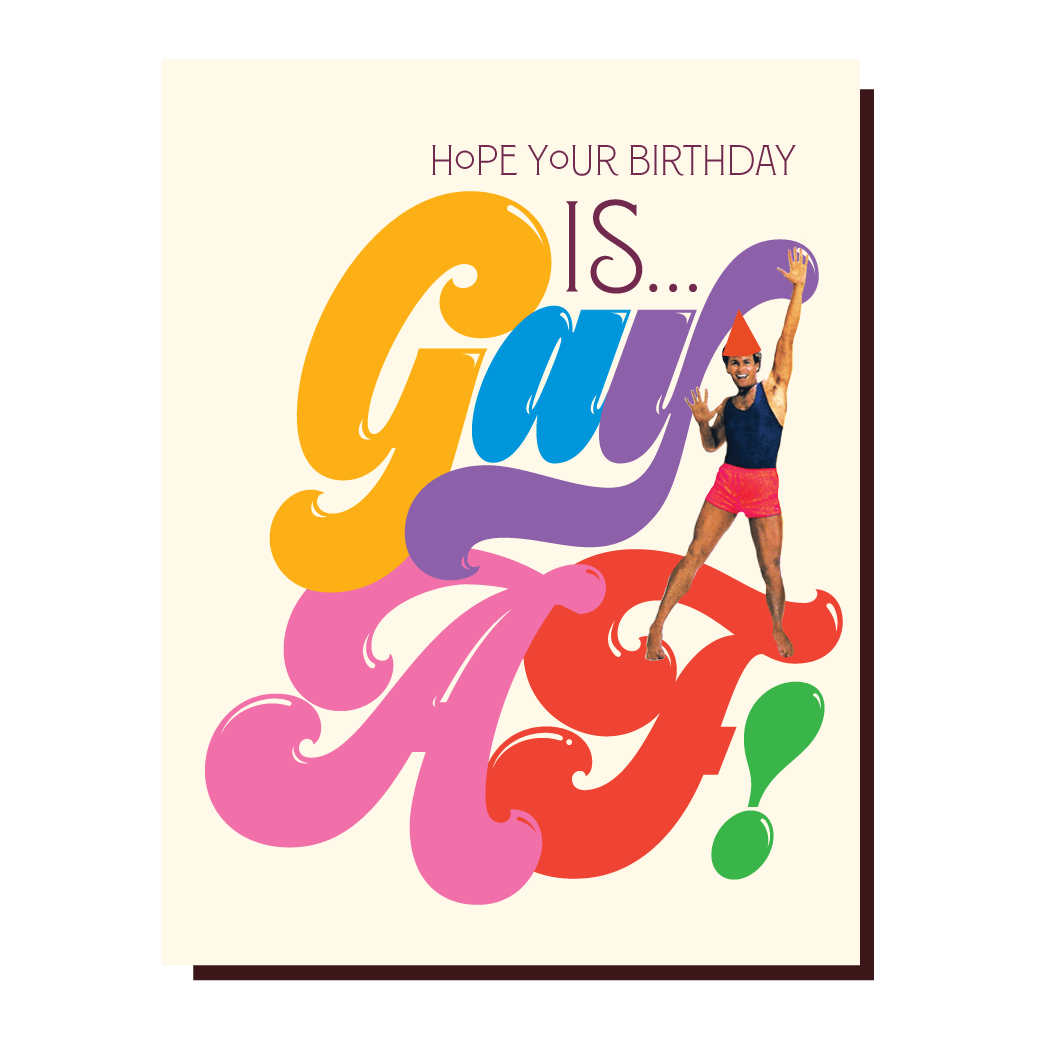 Gay AF | Birthday Card Cards OffensiveDelightful  Paper Skyscraper Gift Shop Charlotte