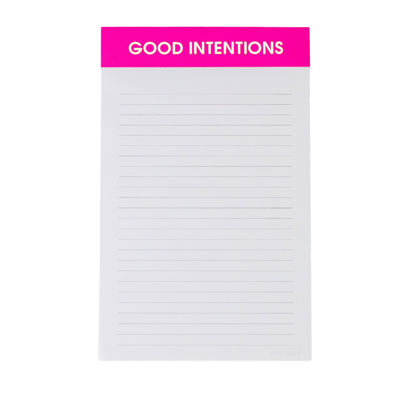 Good Intentions Notepad  Chez Gagné  Paper Skyscraper Gift Shop Charlotte