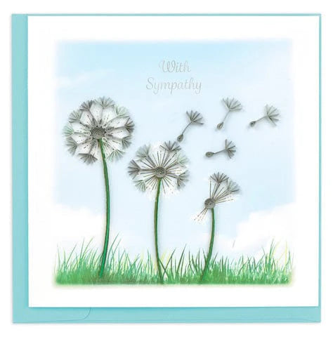 Sympathy Dandelions Greeting Card Cards Quilling Card  Paper Skyscraper Gift Shop Charlotte