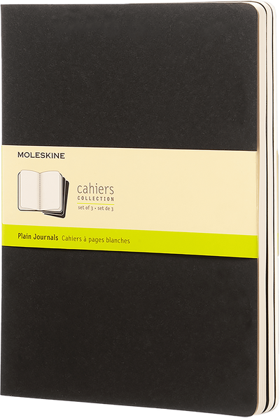 Plain | Black | XL Cahier Journal - Set of 3  Moleskin  Paper Skyscraper Gift Shop Charlotte