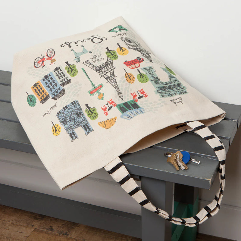 Meet Me In Paris Tote Bag Totes Danica Studio (Now Designs)  Paper Skyscraper Gift Shop Charlotte