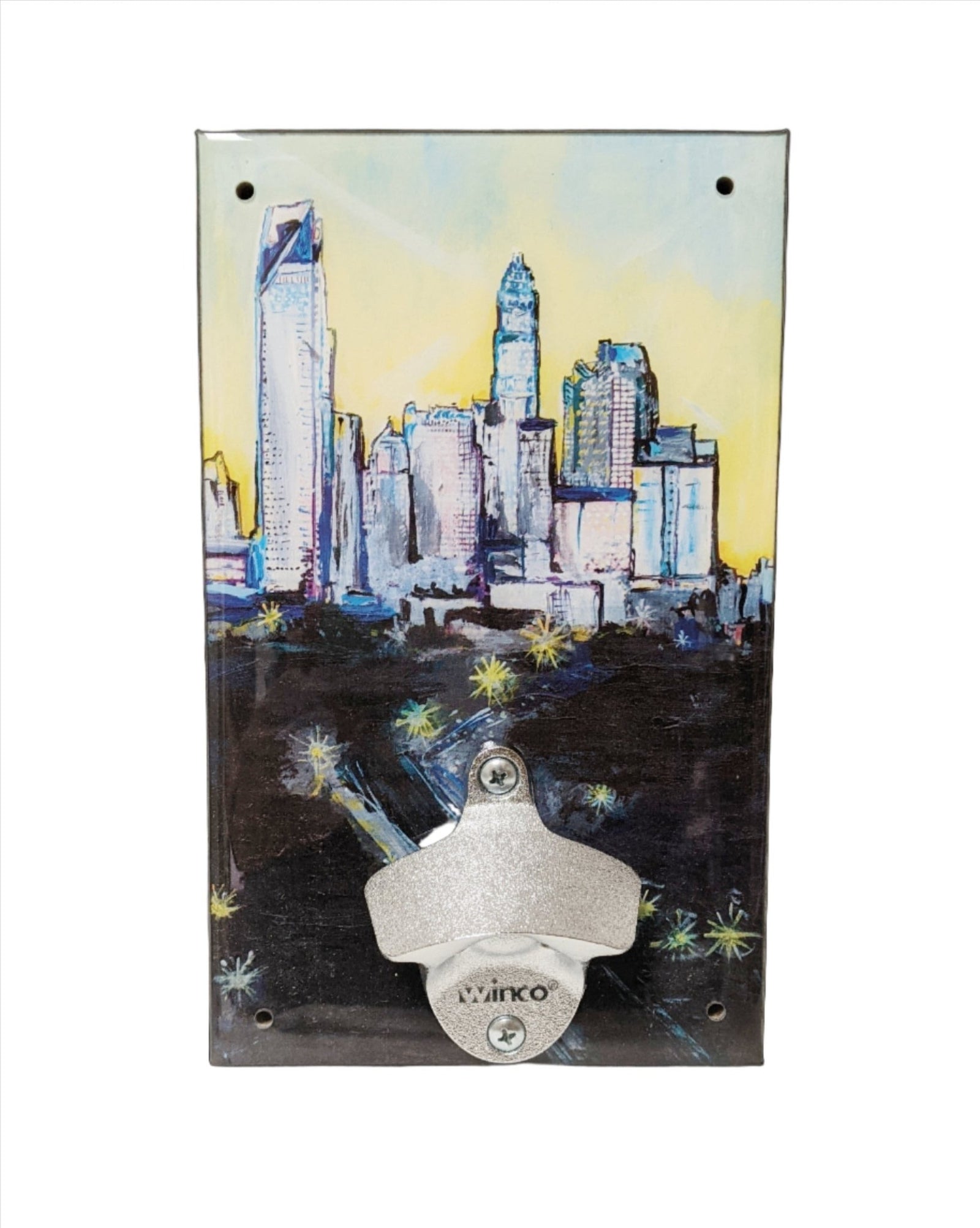 Happy Opener Charlotte Skyline Bottle Opener SWEET ART ATTACK Paper Skyscraper Gift Shop Charlotte