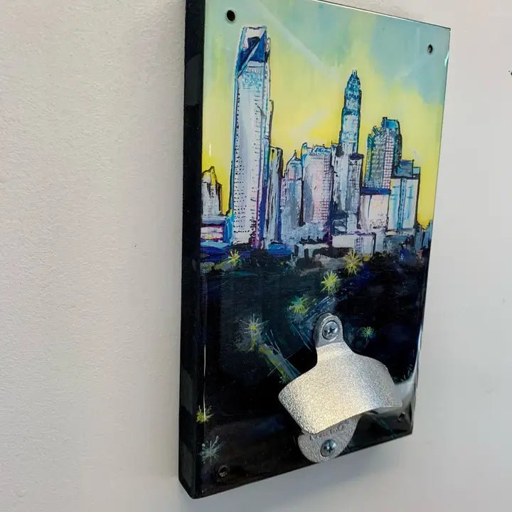 Happy Opener Charlotte Skyline Bottle Opener SWEET ART ATTACK Paper Skyscraper Gift Shop Charlotte