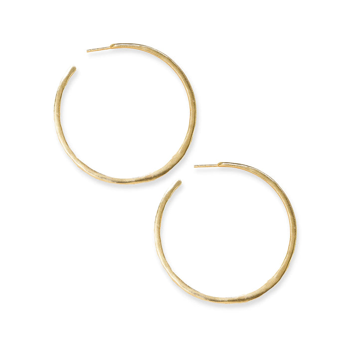 Heidi round hoop earrings brass hoop 2" Jewelry ink + alloy  Paper Skyscraper Gift Shop Charlotte