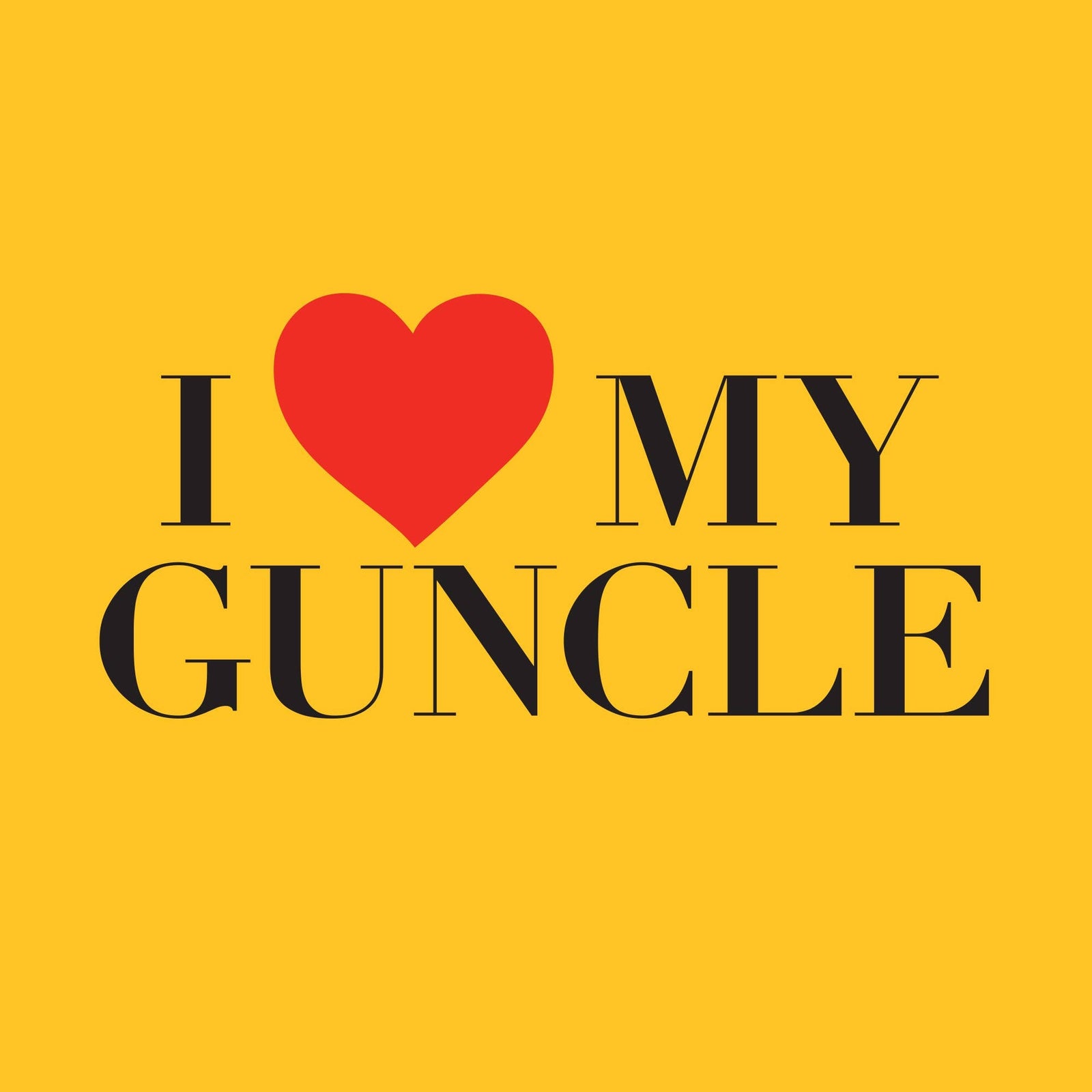 I Love My Guncle Baby Bodysuit | 0-6M - Yellow by Wry Baby Baby Wry Baby Paper Skyscraper Gift Shop Charlotte