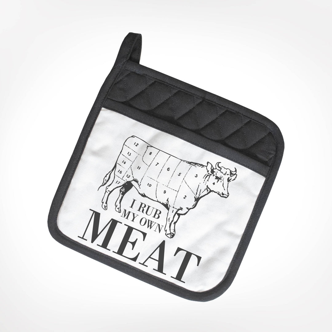 I Rub My Own Meat | Funny Potholders Kitchen - Potholders Twisted Wares Paper Skyscraper Gift Shop Charlotte