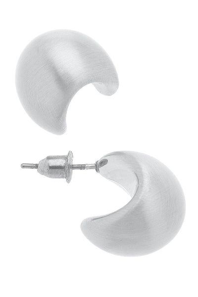 Icon Mini Tapered Puff Hoops Accessories Canvas Style Paper Skyscraper Gift Shop Charlotte