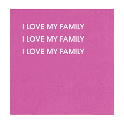 I Love My Family - Paper Napkins Napkins Chez Gagné  Paper Skyscraper Gift Shop Charlotte