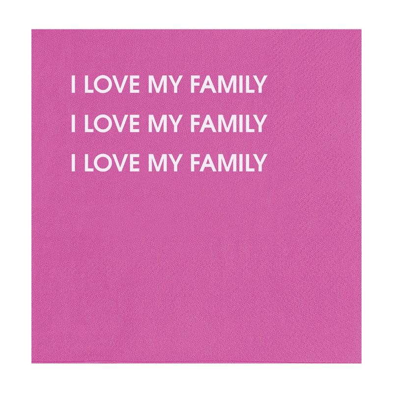 I Love My Family - Paper Napkins Napkins Chez Gagné  Paper Skyscraper Gift Shop Charlotte