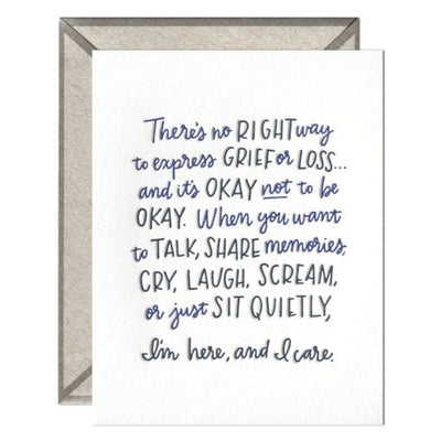No Right Way To Grieve | Sympathy Card Cards INK MEETS PAPER  Paper Skyscraper Gift Shop Charlotte