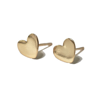 Alice Hearts Post Brass Earrings Jewelry ink + alloy  Paper Skyscraper Gift Shop Charlotte