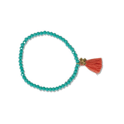 Patsy Turquoise Solid Crystal Tassel Bracelet Jewelry ink + alloy  Paper Skyscraper Gift Shop Charlotte