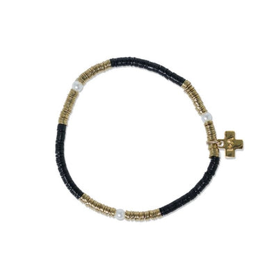 Rory Gold and Pearls Black Small Sequin Bracelet Jewelry ink + alloy  Paper Skyscraper Gift Shop Charlotte